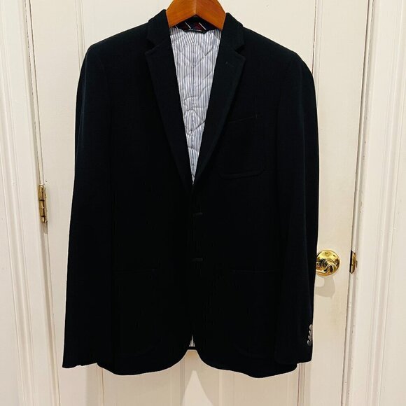 Other - Banana Republic Sport Coat Mens 40 L Navy Blue Tailored Fit Wool Blazer